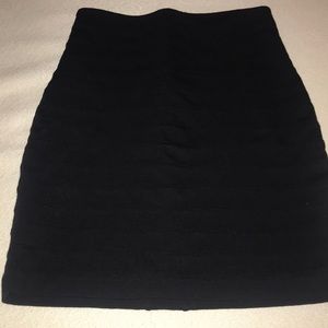 Black mini skirt